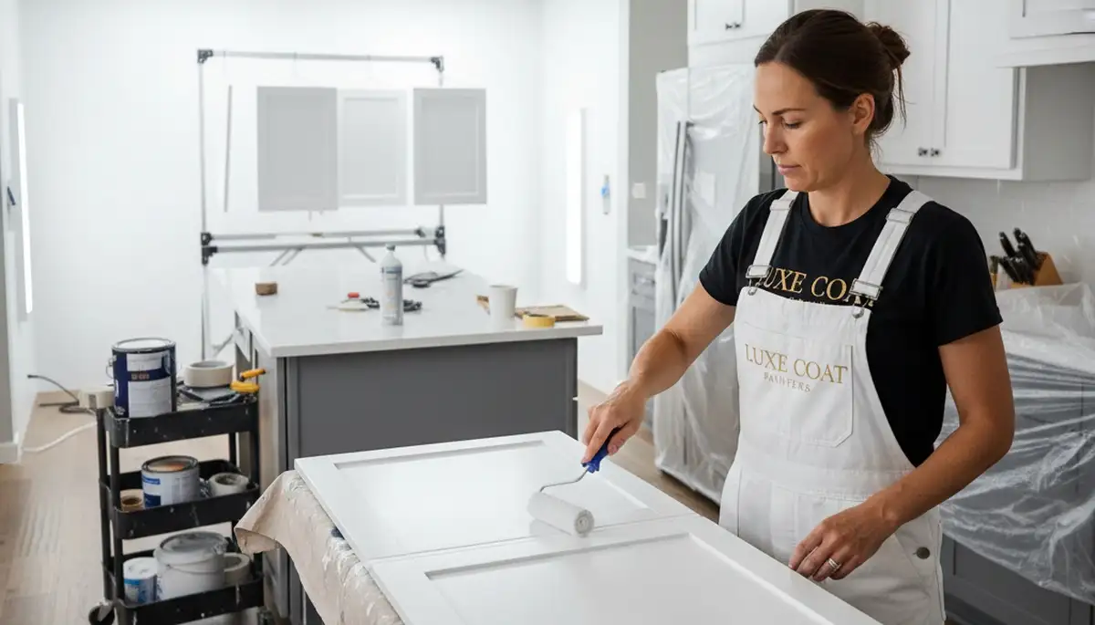 Professional cabinet painting in Royal Oak, MI kitchen by expert house painters for durable finishes