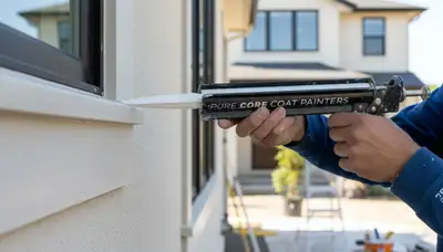 Professional caulking and sealing on a Royal Oak MI home exterior by expert house painters