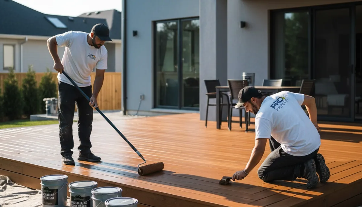Professional deck staining and restoration by house painters in Royal Oak, MI