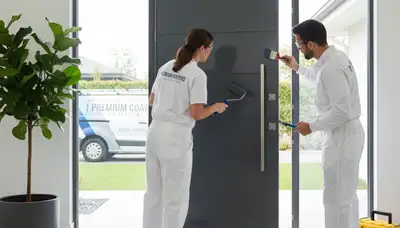 Professional door painting service in Royal Oak, MI enhancing curb appeal and weather protection