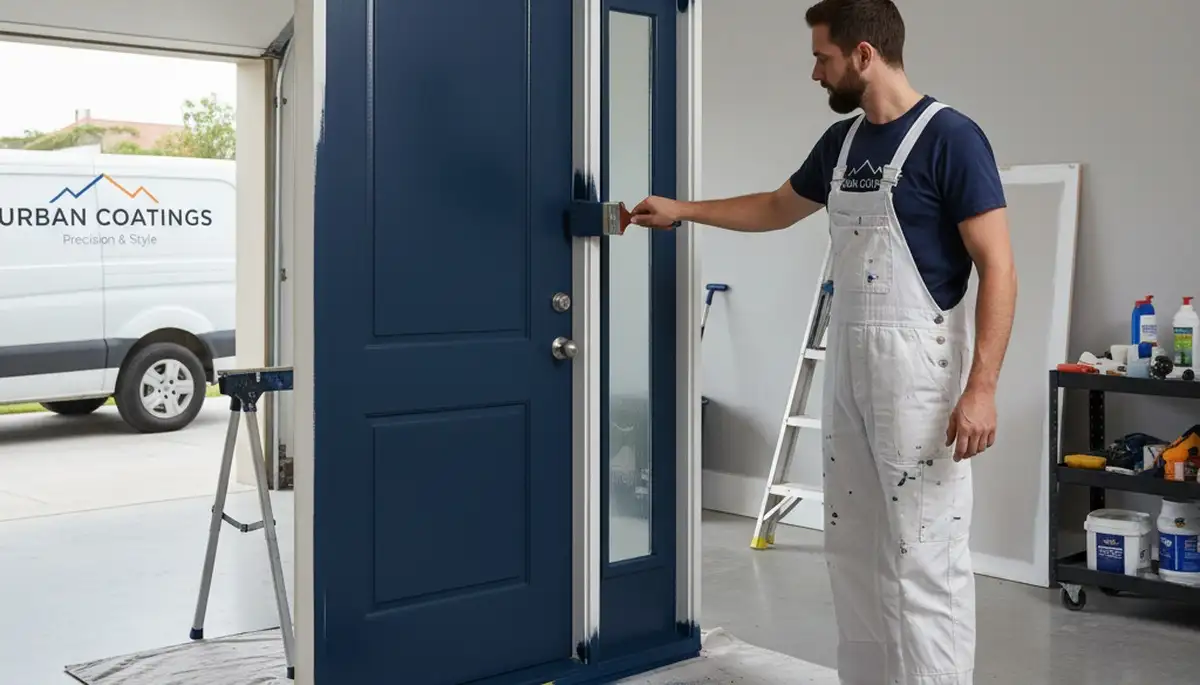 Professional door painting in Royal Oak, MI by expert house painters enhancing curb appeal