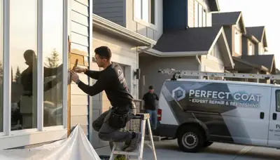 Professional wood rot repair and exterior house painting in Royal Oak, MI by expert restoration team